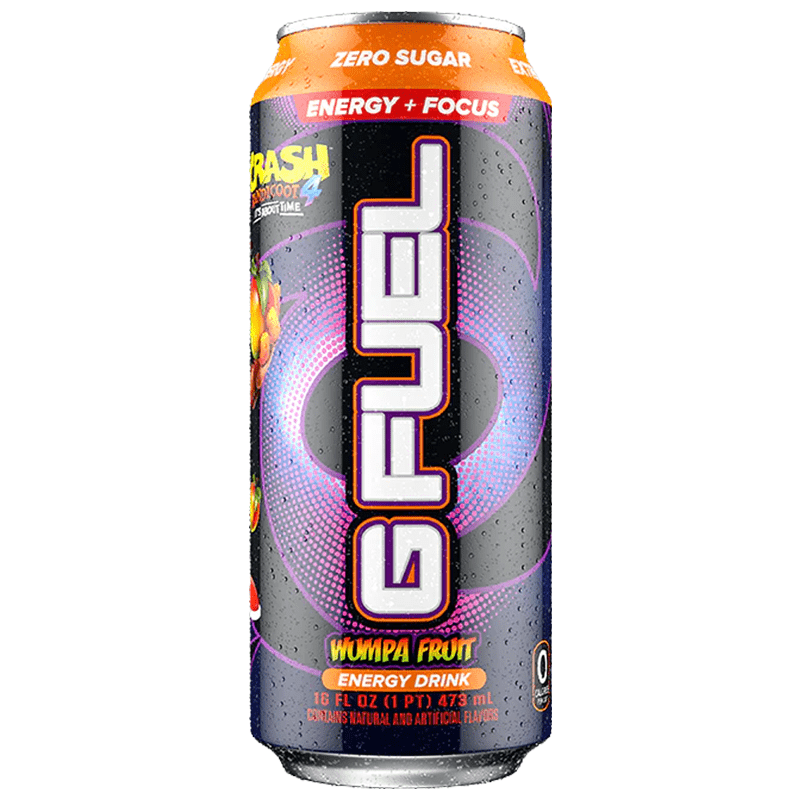 G FUEL - Crash Bandicoot Wumpa Fruit (Apple Mango Flavour) Zero Sugar Energy Drink - 16fl.oz (473ml)