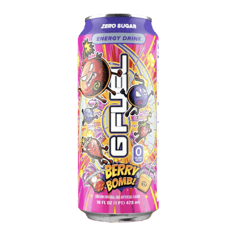 G FUEL - Berry Bomb (Strawberry & Blueberry Flavour) Zero Sugar Energy Drink - 16fl.oz (473ml)