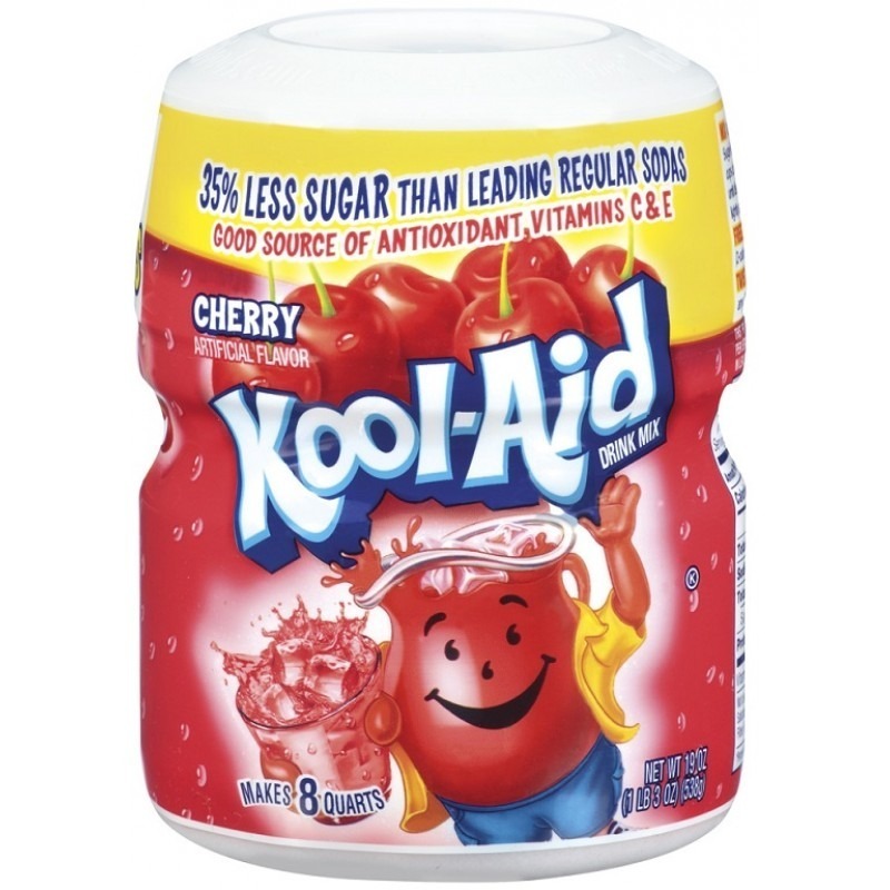 Kool Aid Cherry Drink Mix Tub 19oz (538g)