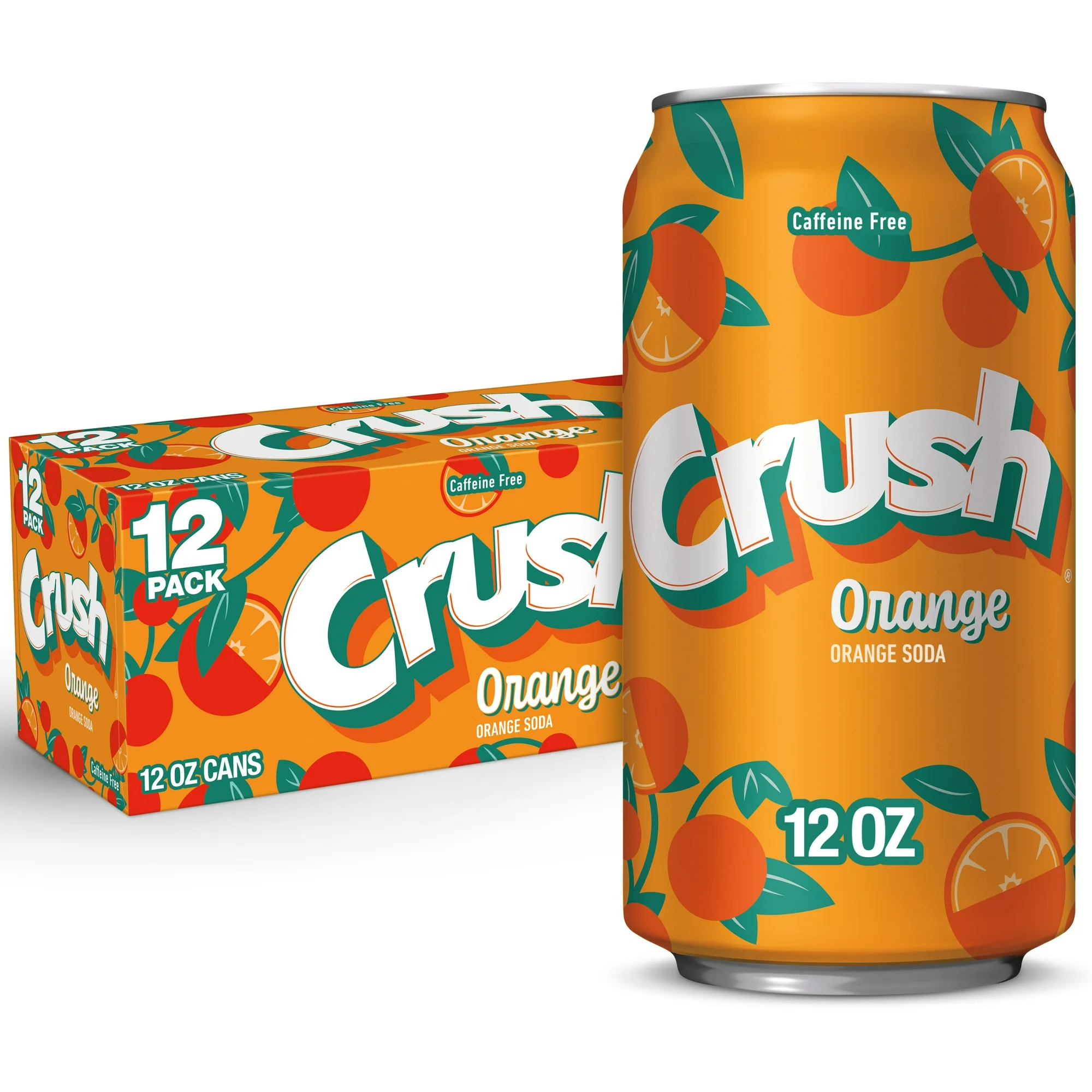 Crush Orange Soda Pop, 12 fl oz, 12 Pack Cans