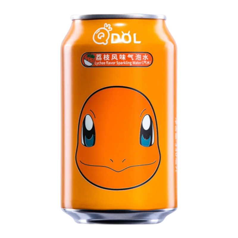 QDOL Pokemon Lychee Flavor Sparkling Water (Charmander) – 330ml